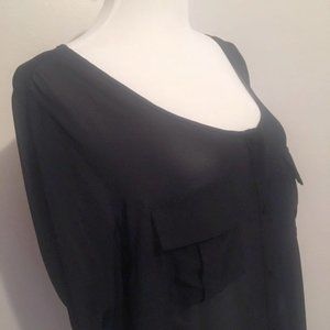 Torrid sheer long sleeve top size2 2x black